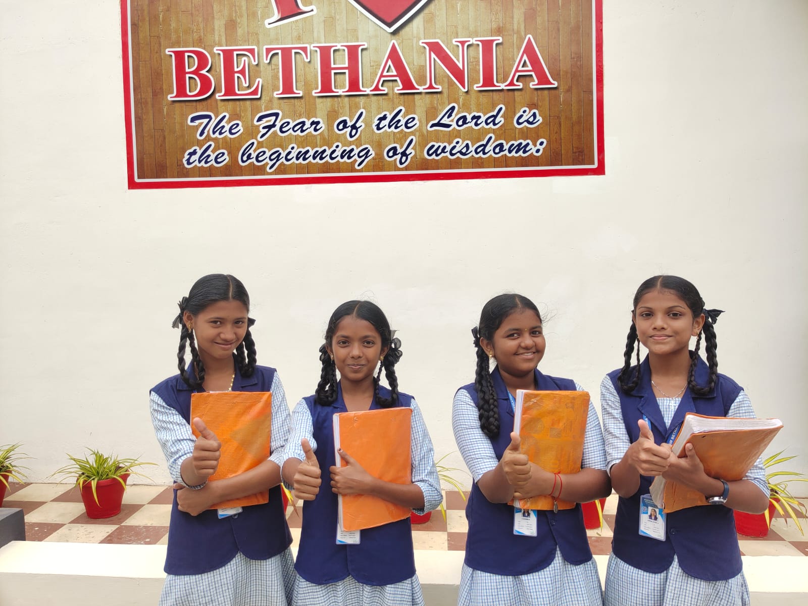 Students in the school library